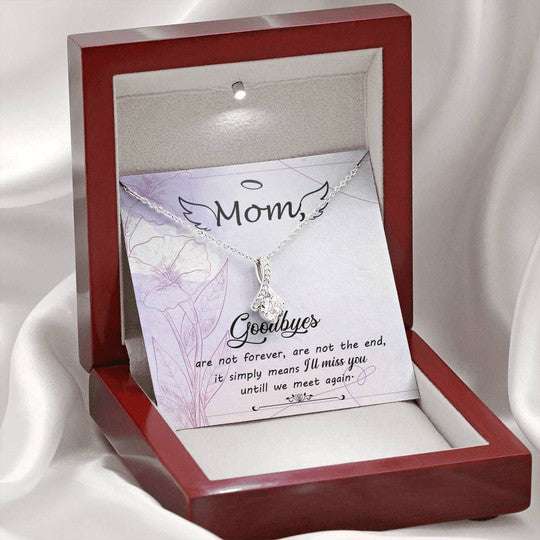 Mom Necklace, Miss You Until Meet Again Alluring Beauty Necklace Gift For Mom Gifts for Mother (Mom) Rakva