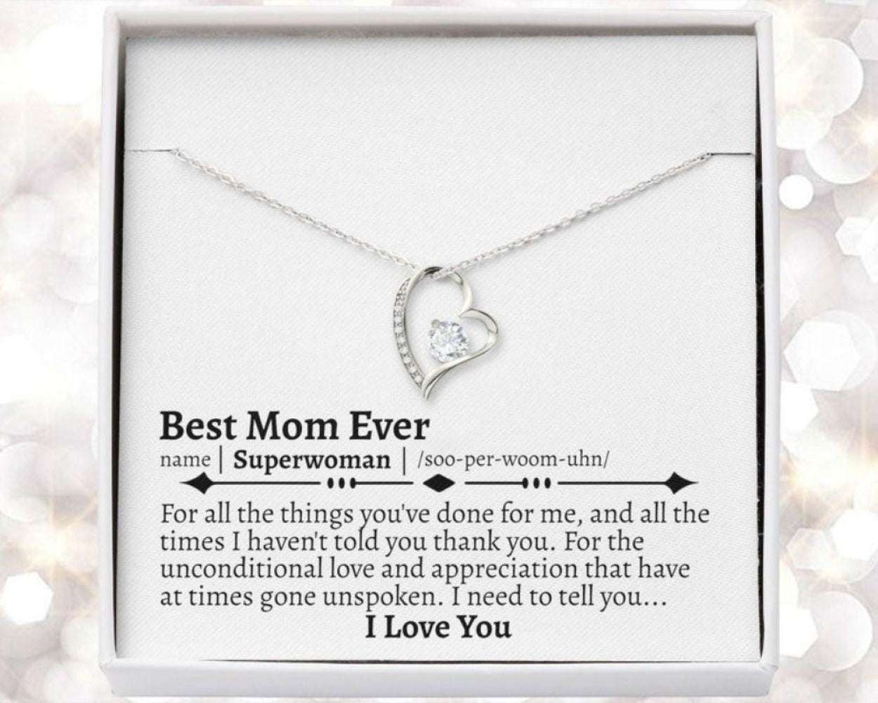 Mom Necklace, Mom Appreciation Necklace, Mom Gifts From Daughter, Gift Gifts For Mom, Gifts For My Mom For Christmas Gifts For Daughter Rakva