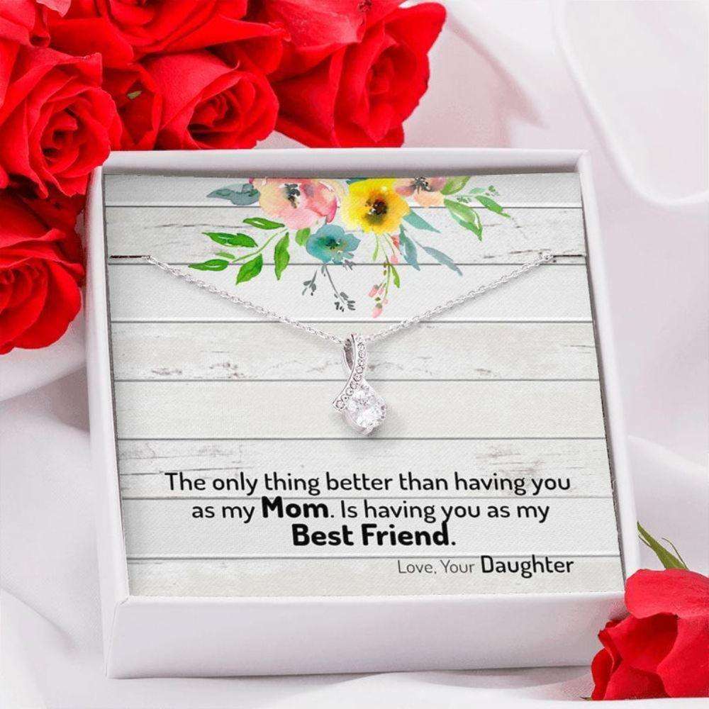 Mom Necklace, Mom Best Friend Necklace From Daughter, My Mom Is My Best Friend, Mother Daughter Quotes, Gift To Mom From Daughter, Dughter's Day Rakva