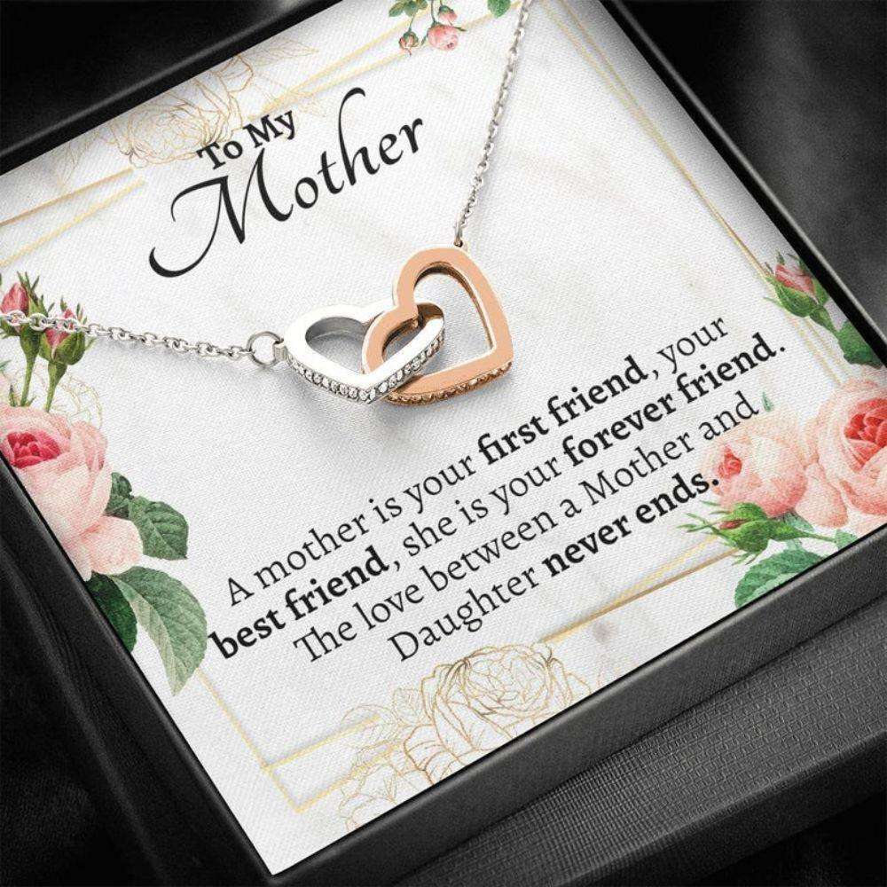 Mom Necklace, Mom Best Friend Necklace Gift From Daughter “ My Mom Is My Best Friend Gifts For Daughter Rakva