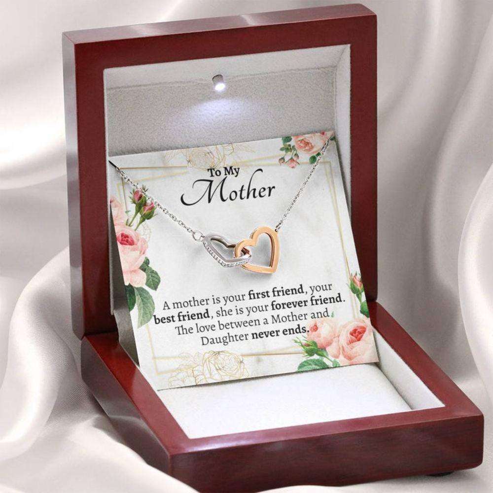 Mom Necklace, Mom Best Friend Necklace Gift From Daughter “ My Mom Is My Best Friend Gifts For Daughter Rakva