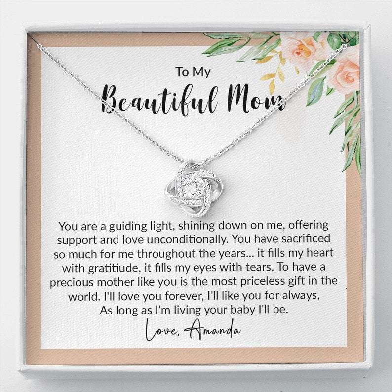 Mom Necklace, Mom Christmas Necklace From Daughter, Personalized Gift For Mom From Daughter For Christmas, Mom Christmas Necklace From Daughter Gifts For Daughter Rakva