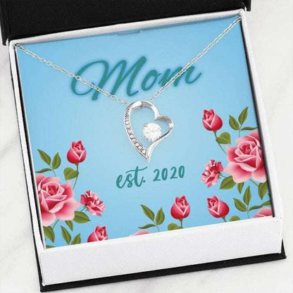 Mom Necklace, Mom Est 2020 Forever Love Necklace For Mom Gifts for Mother (Mom) Rakva