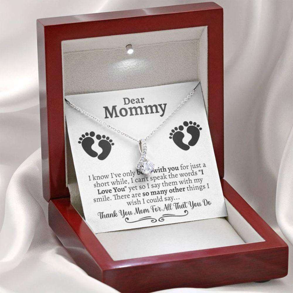 Mom Necklace, Mom Gift From Baby, Gift For New Moms After Birth, Birthday Necklace Gift From Baby To Mom, Gift For Mom From Baby Boy Or Baby Girl Gifts for Mother (Mom) Rakva