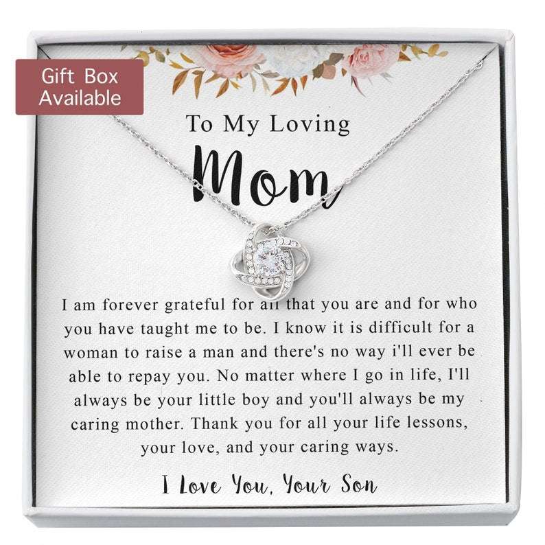 Mom Necklace, Mom Gift From Son, Gift For Mom From Son, Mom Mother’S Day Necklace Gift From Son, Gift From Son, To My Mom Necklace Gift Gifts for Mother (Mom) Rakva