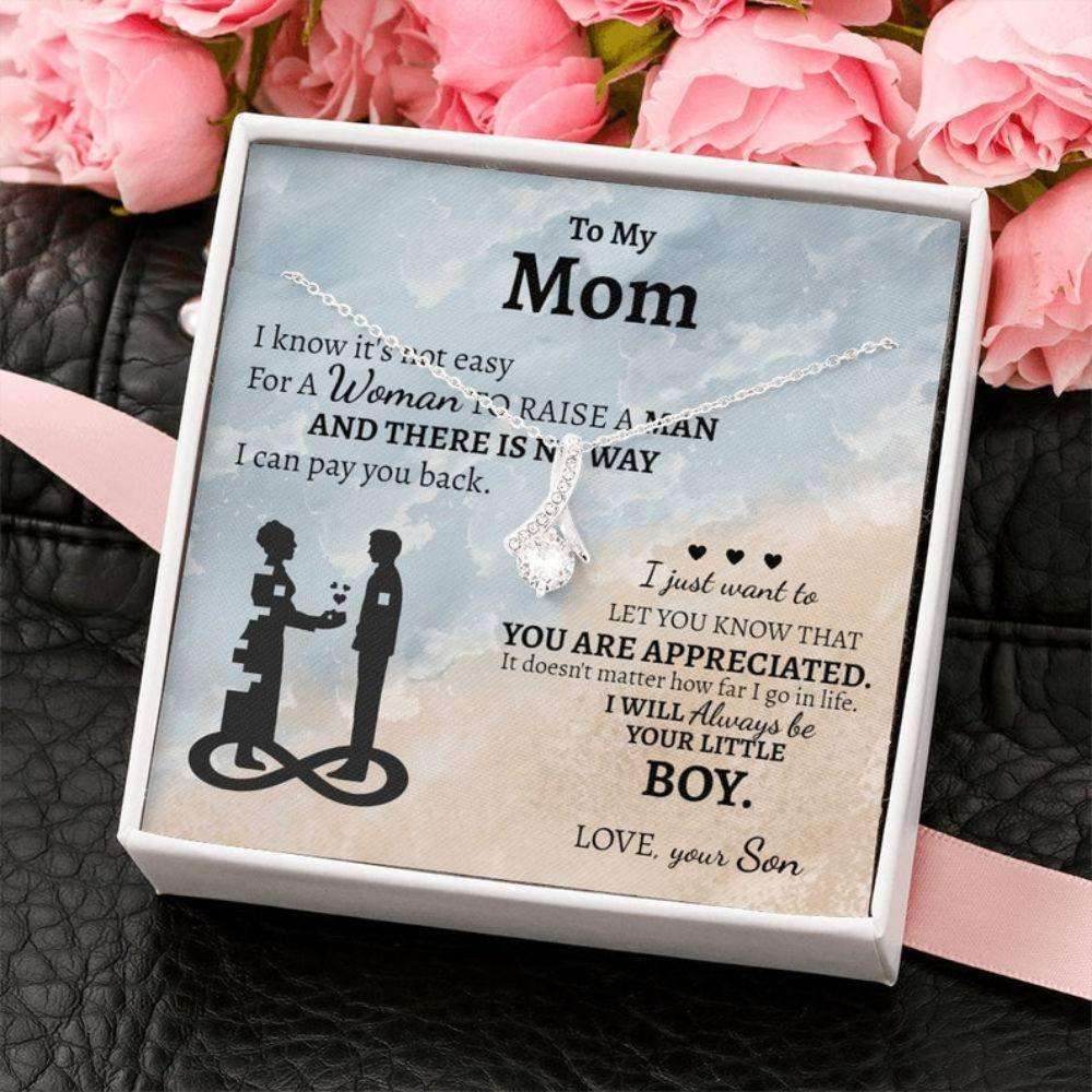 Mom Necklace, Mom Gift From Son, Gift To Mom From Son, Son To Mother Necklace, Thoughtful Birthday Necklace Gifts For Mom Gifts for Mother (Mom) Rakva