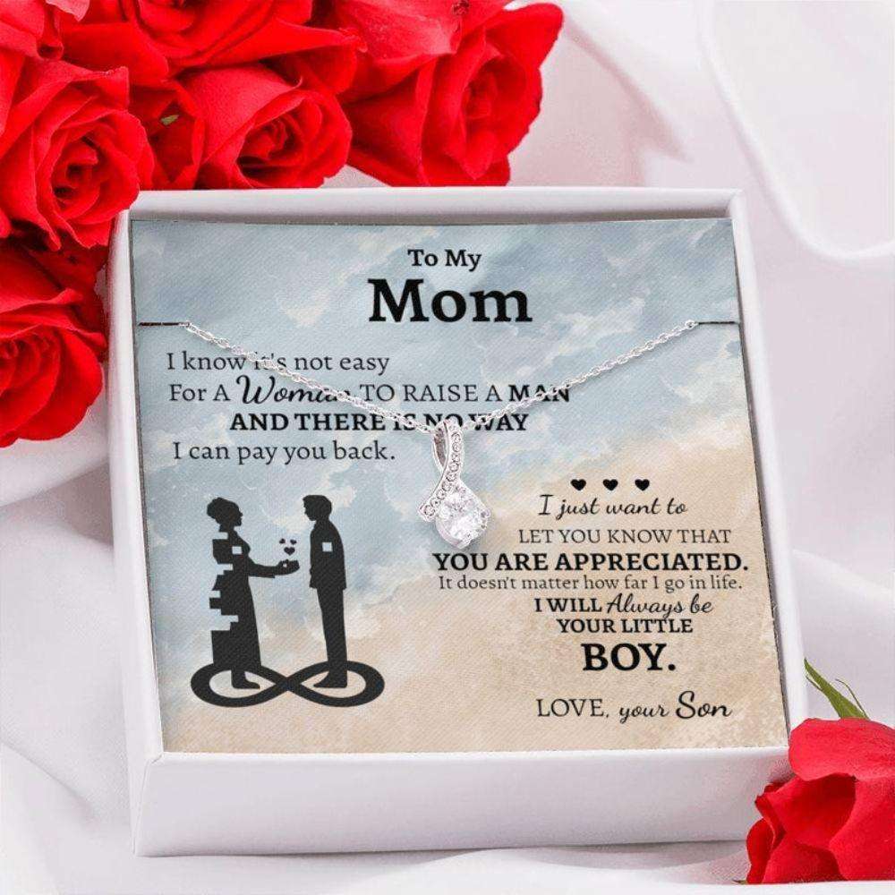 Mom Necklace, Mom Gift From Son, Gift To Mom From Son, Son To Mother Necklace, Thoughtful Birthday Necklace Gifts For Mom Gifts for Mother (Mom) Rakva