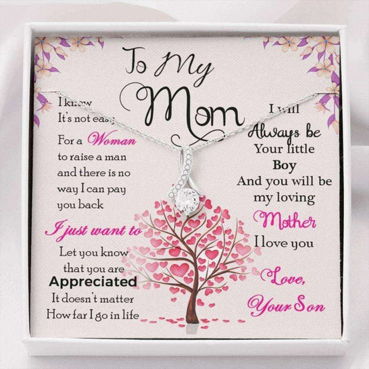 Mom Necklace, Mom Gift From Son, Mom Wedding Gift From Son, Birthday Necklace Gift For Mom, Sentimental Gift For Mom Gifts for Mother (Mom) Rakva