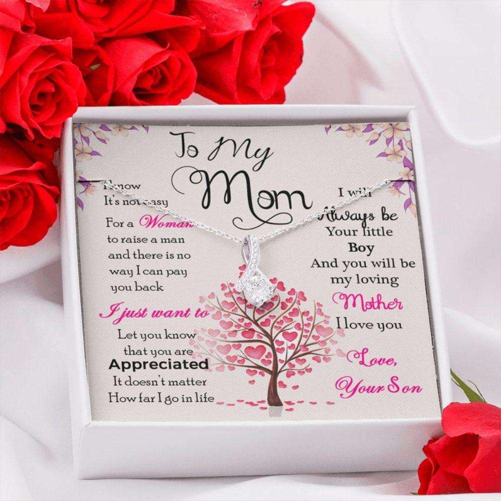 Mom Necklace, Mom Gift From Son, Mom Wedding Gift From Son, Birthday Necklace Gift For Mom, Sentimental Gift For Mom Gifts for Mother (Mom) Rakva