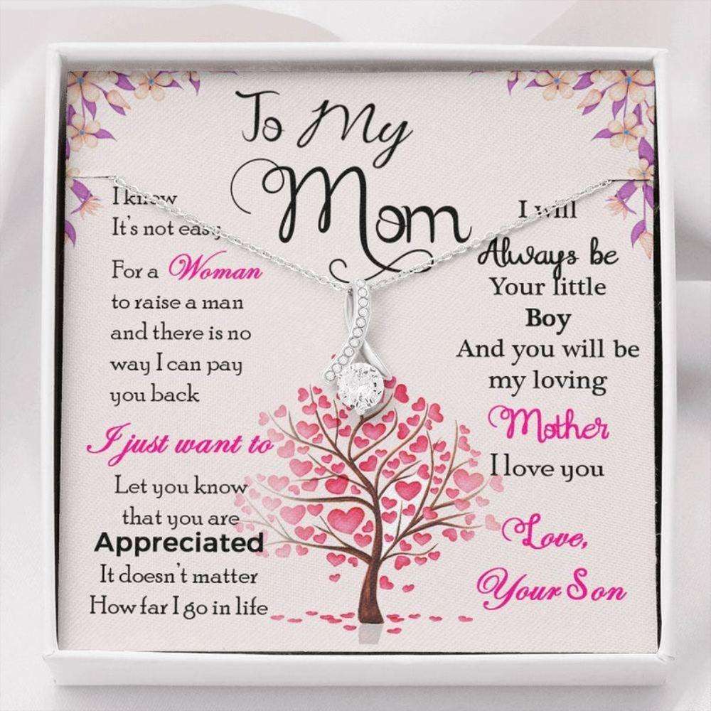 Mom Necklace, Mom Gift From Son “ Mother’S Day Gift Necklace With Card “ Pretty Necklace “ Sweet Mom Gifts Gifts for Mother (Mom) Rakva