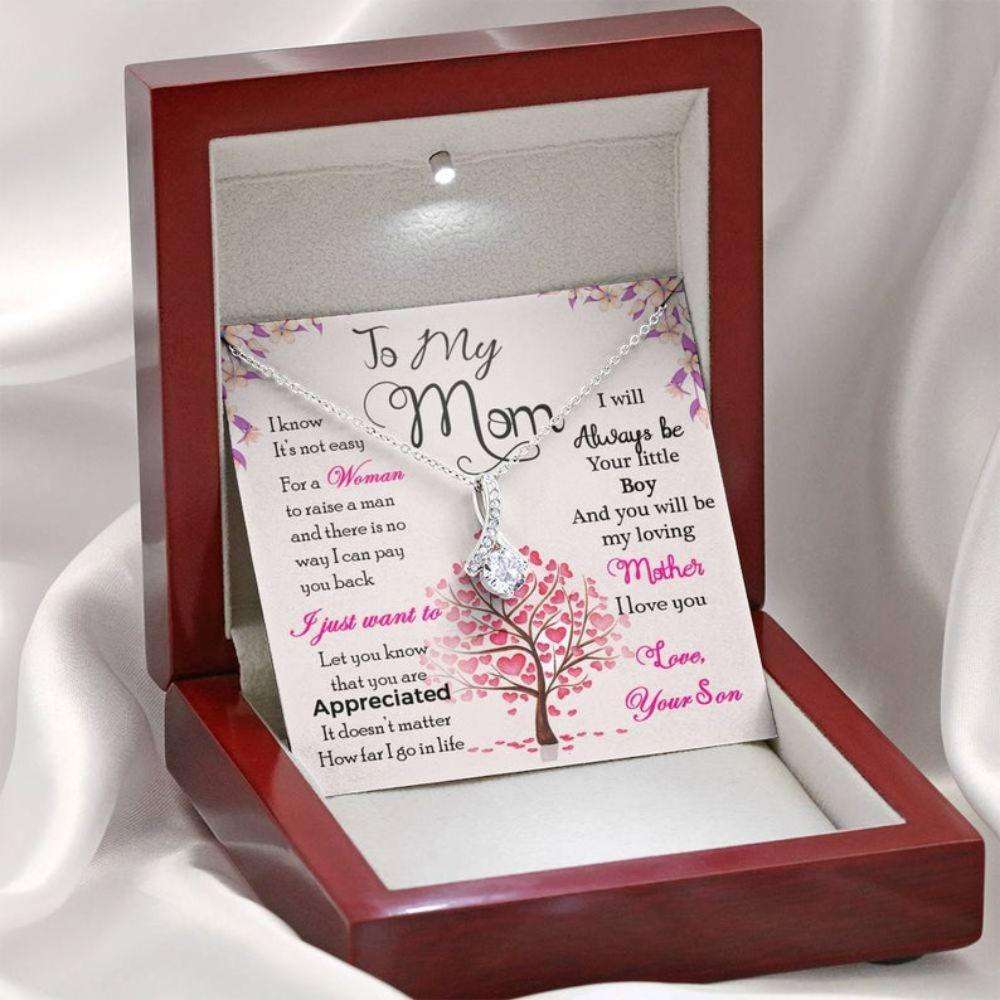 Mom Necklace, Mom Gift From Son “ Mother’S Day Gift Necklace With Card “ Pretty Necklace “ Sweet Mom Gifts Gifts for Mother (Mom) Rakva