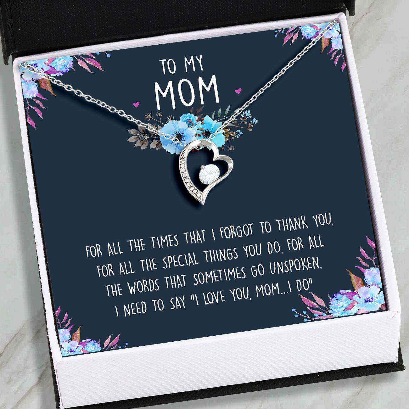 Mom Necklace, Mom Gifts “ Forever Love Necklace “ To My Mom “ Jewelry For Women, Her “ Gift For Anniversary Birthday Gifts for Mother (Mom) Rakva