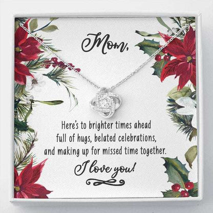 Mom Necklace, Mom Here’S Yo Brighter Times Ahead Love Knot Necklace Gift For Mom Gifts for Mother (Mom) Rakva