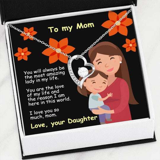 Mom Necklace, Mom Is My 1St Love Forever Love Necklace For Mom Gifts for Mother (Mom) Rakva