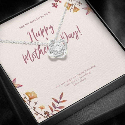 Mom Necklace, Mom Jewelry Gift, Mother’S Day Necklace Gift, Life Is Amazing, Love Knot Necklace Gift For Mom Gifts for Mother (Mom) Rakva