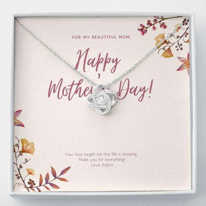 Mom Necklace, Mom Jewelry Gift, Mother’S Day Necklace Gift, Life Is Amazing, Love Knot Necklace Gift For Mom Gifts for Mother (Mom) Rakva