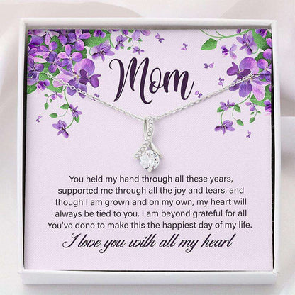Mom Necklace, Mom Necklace Gift “ Mothers Day Necklace You Held My Hand For Many Year Gifts for Mother (Mom) Rakva
