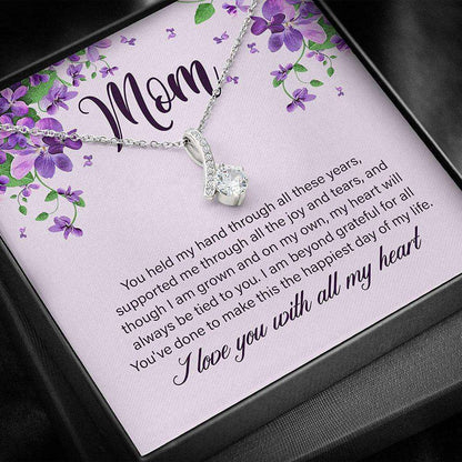 Mom Necklace, Mom Necklace Gift “ Mothers Day Necklace You Held My Hand For Many Year Gifts for Mother (Mom) Rakva