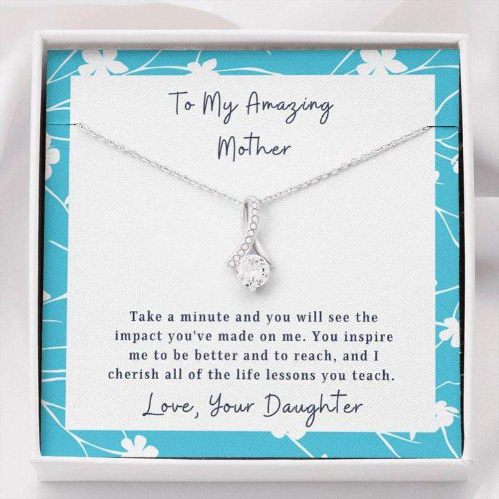 Mom Necklace, Mom Necklace “ Necklace For Mom “ To Mother From Daughter “ Mom The Impact Gifts For Daughter Rakva