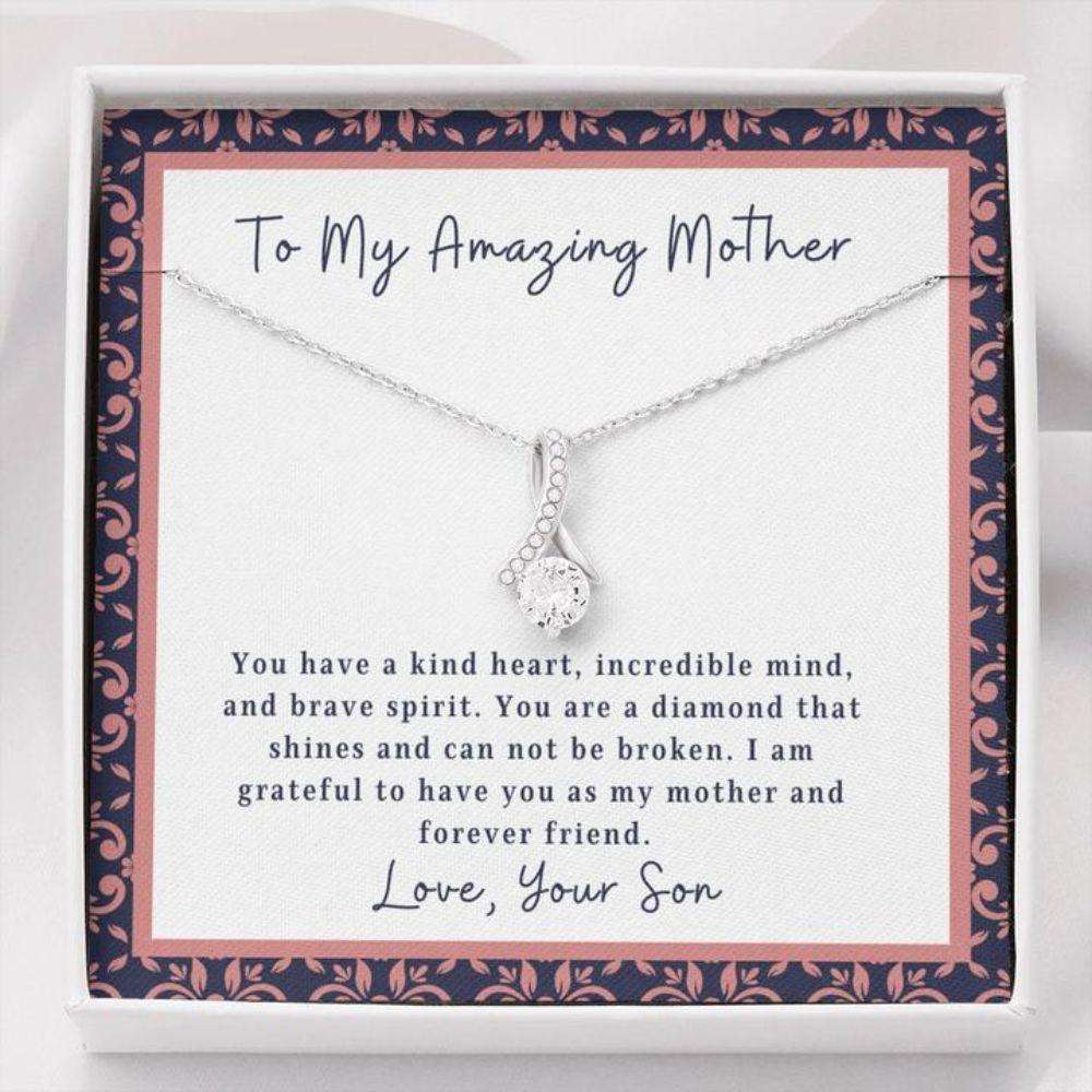 Mom Necklace, Mom Necklace “ Necklace For Mom “ To Mother From Son “ Mom Kind Heart Gifts for Mother (Mom) Rakva