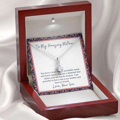 Mom Necklace, Mom Necklace “ Necklace For Mom “ To Mother From Son “ Mom Kind Heart Gifts for Mother (Mom) Rakva