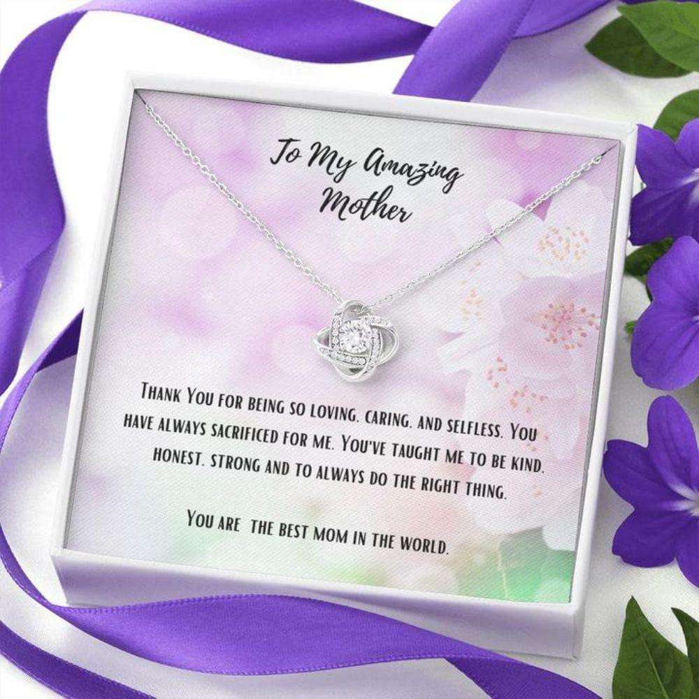 Mom Necklace, Mom Necklace “ Necklace For Mom “ To My Amazing Mom “ Stronger Together Gifts for Mother (Mom) Rakva