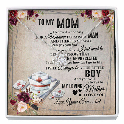 Mom Necklace, Mom Nurse Mothers Day Necklace Gift “ Always Be Your Litte Boy Gift For Mom From Son Gifts for Mother (Mom) Rakva