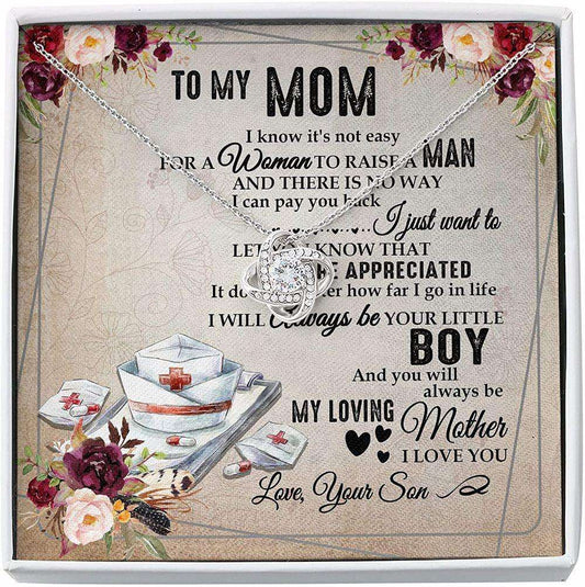 Mom Necklace Mom Nurse Necklace Gift “ Always Be Your Litte Boy Gifts for Mother (Mom) Rakva