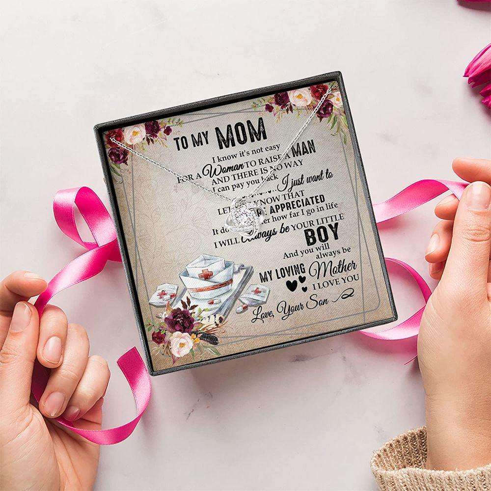 Mom Necklace Mom Nurse Necklace Gift “ Always Be Your Litte Boy Gifts for Mother (Mom) Rakva