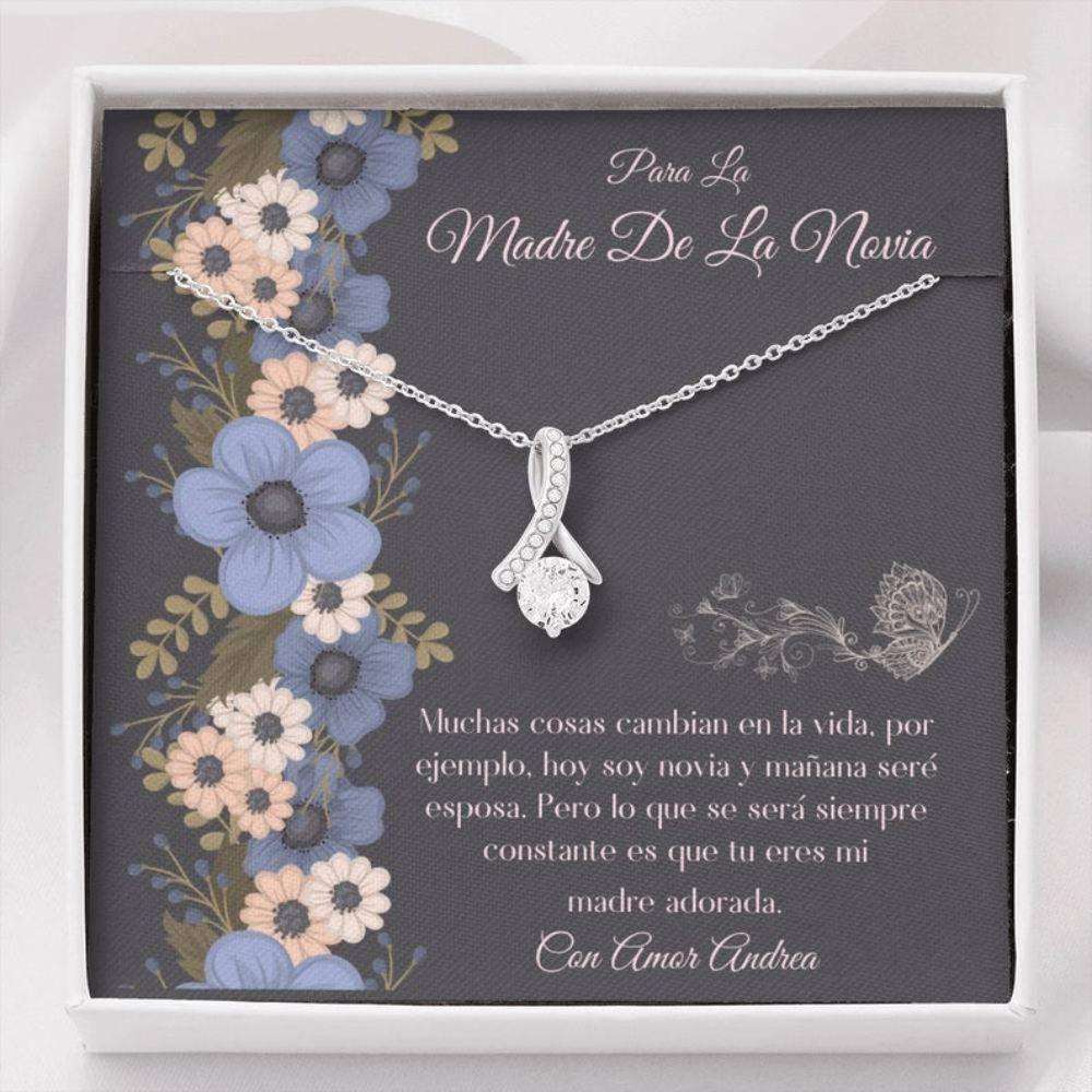 Mom Necklace, Mom Of Bride Spanish Wedding Necklace “ Novia Madre Gift “ Latina Madre Necklace “ Collar Boda Madre Gifts for Mother (Mom) Rakva