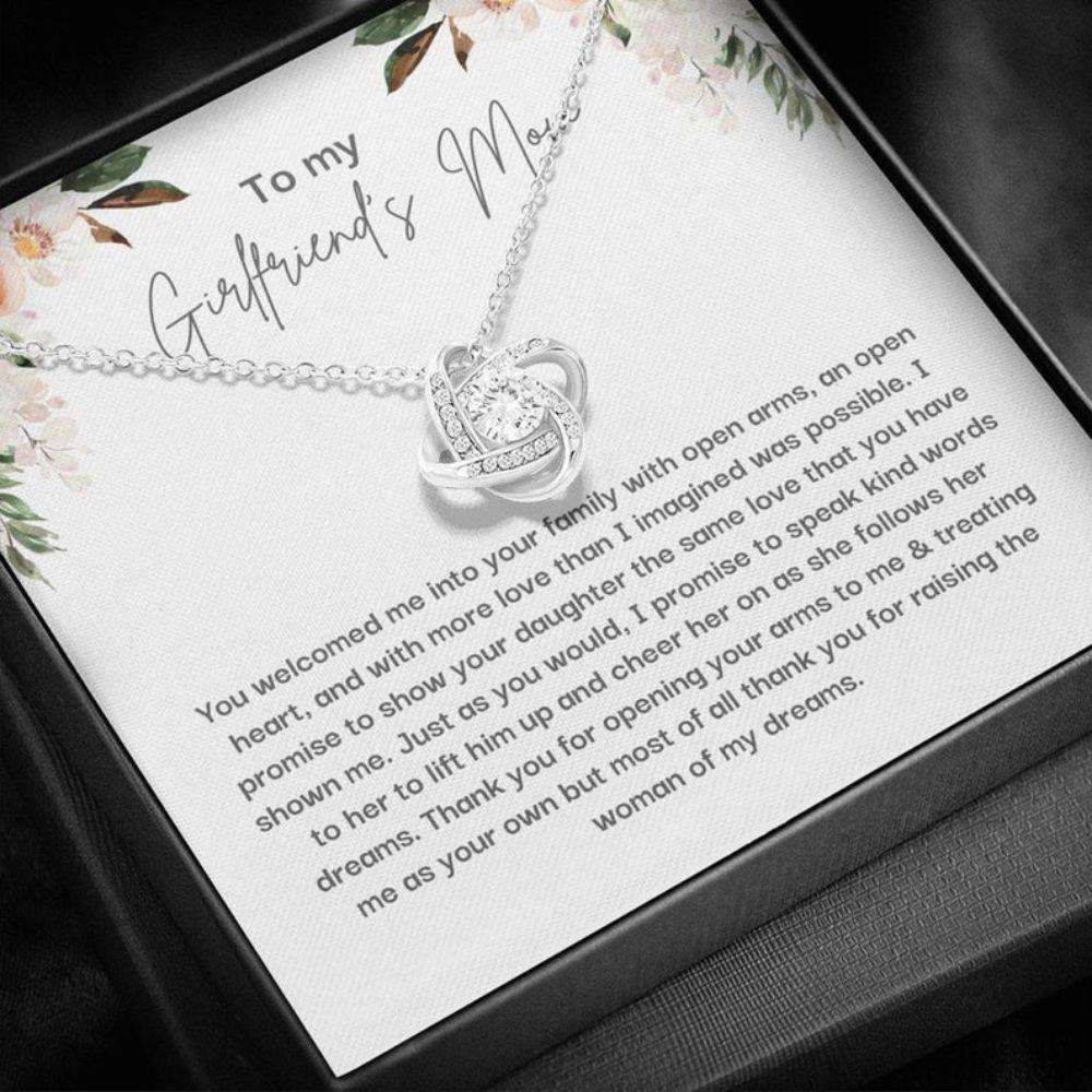 Mom Necklace, Mom Of The Bride Necklace, To My Girlfriend’S Mom Necklace, Happy Mothers Day Necklace For Mom Gifts for Mother (Mom) Rakva