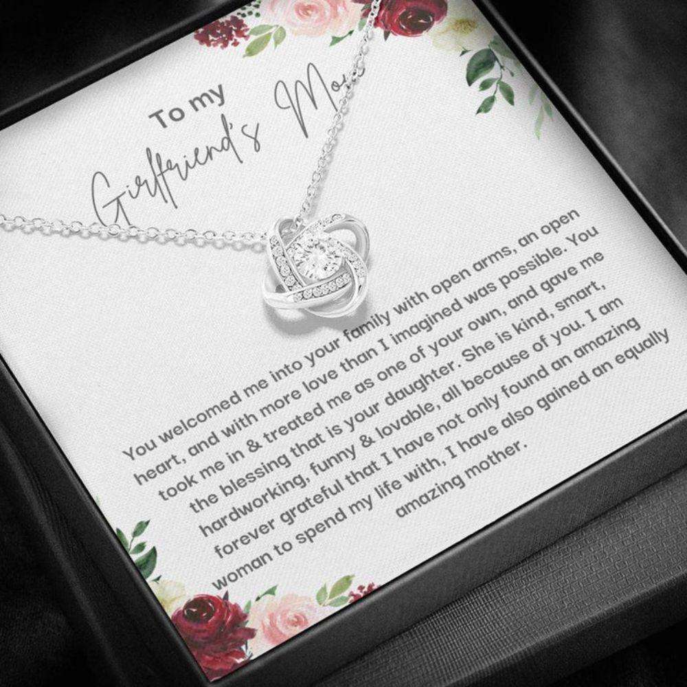 Mom Necklace, Mom Of The Bride Necklace, To My Girlfriend’S Mom Necklace, Happy Mothers Day Necklace Gift For Mom Gifts for Mother (Mom) Rakva