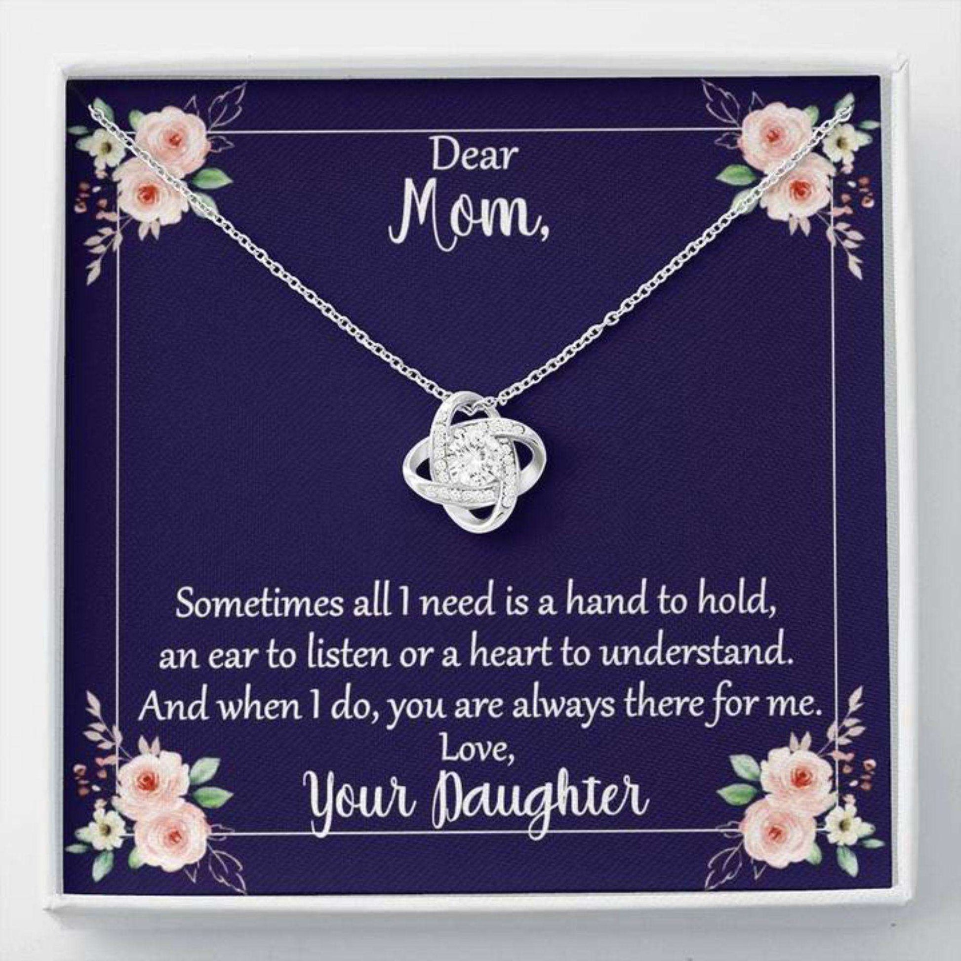 Mom Necklace, Mom Sometimes All I Need Love Knot Necklace And Gifts for Mother (Mom) Rakva