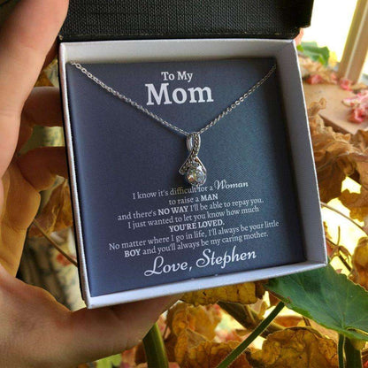 Mom Necklace, Mom Son Necklace, Birthday Necklace Gift Idea For Mom From Son, Sentimental Gift For Mom From Son, Mother Son Gift Gifts for Mother (Mom) Rakva