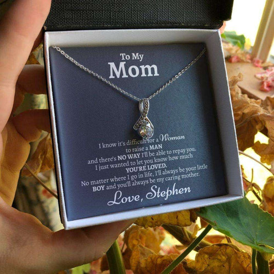 Mom Necklace, Mom Son Necklace, Sentimental Gift Necklace For Mom From Son Gifts for Mother (Mom) Rakva