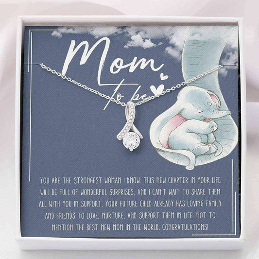 Mom Necklace, Mom To Be Necklace “ Gift For Expecting Mom “ Alluring Beauty, White, Fits Necklace With Gift Box Gifts for Mother (Mom) Rakva