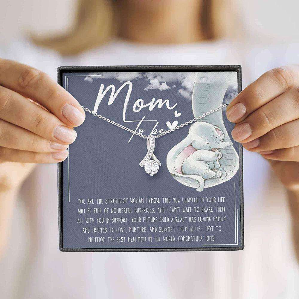 Mom Necklace, Mom To Be Necklace “ Gift For Expecting Mom “ Alluring Beauty, White, Fits Necklace With Gift Box Gifts for Mother (Mom) Rakva