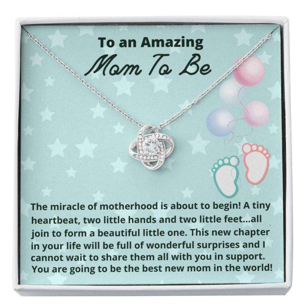 Mom Necklace, Mom To Be Necklace Gift, Gift Love Knot Necklace For Expecting Moms, Mom To Be, New Mom Gift, Pregnancy Gift Gifts For Mom To Be (Future Mom) Rakva