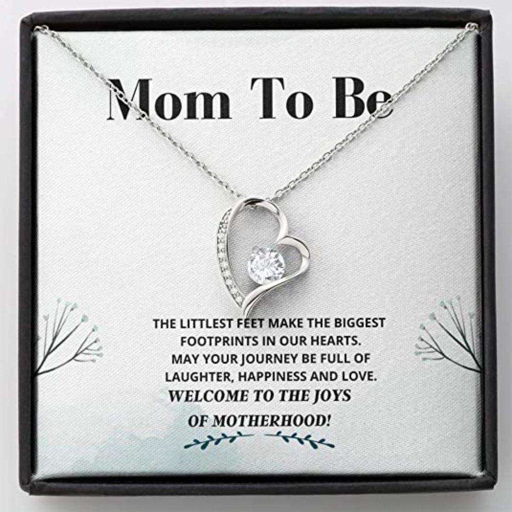 Mom Necklace, Mom To Be Necklace Gift “ Littlest Feet “ New Mommy, New Mom Necklace, New Mother, Pregnancy Gift Gifts For Mom To Be (Future Mom) Rakva