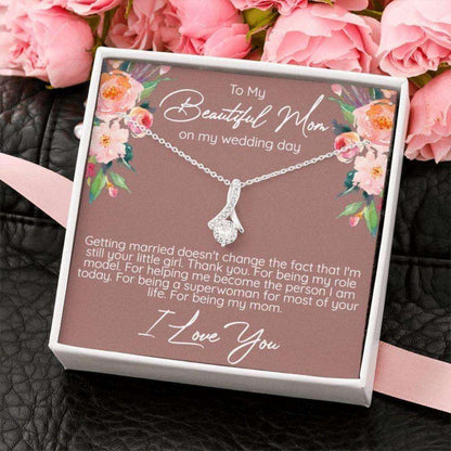 Mom Necklace, Mom Wedding Necklace Gift From Bride, Gift For Mom On Wedding Day Gifts for Mother (Mom) Rakva