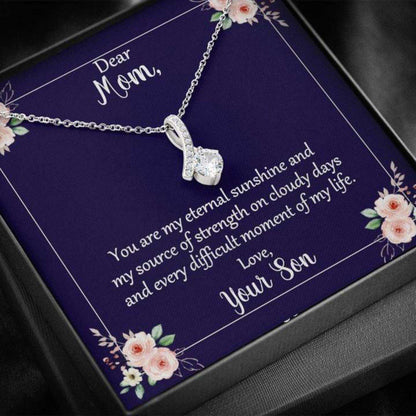 Mom Necklace, Mom You Are My Eternal Sunshine Alluring Beauty Necklace Gifts for Mother (Mom) Rakva