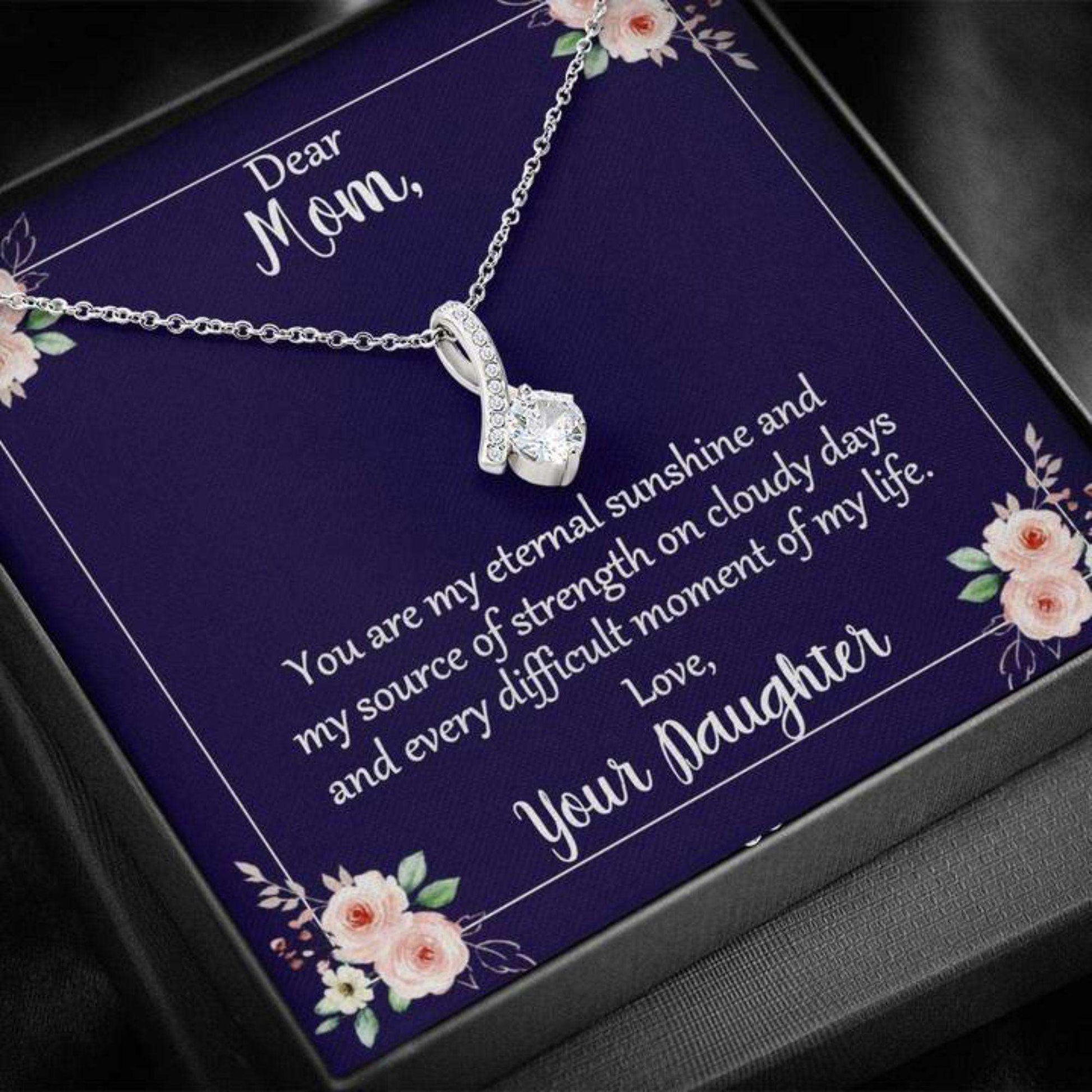 Mom Necklace, Mom You Are My Eternal Sunshine With Necklace Gifts for Mother (Mom) Rakva