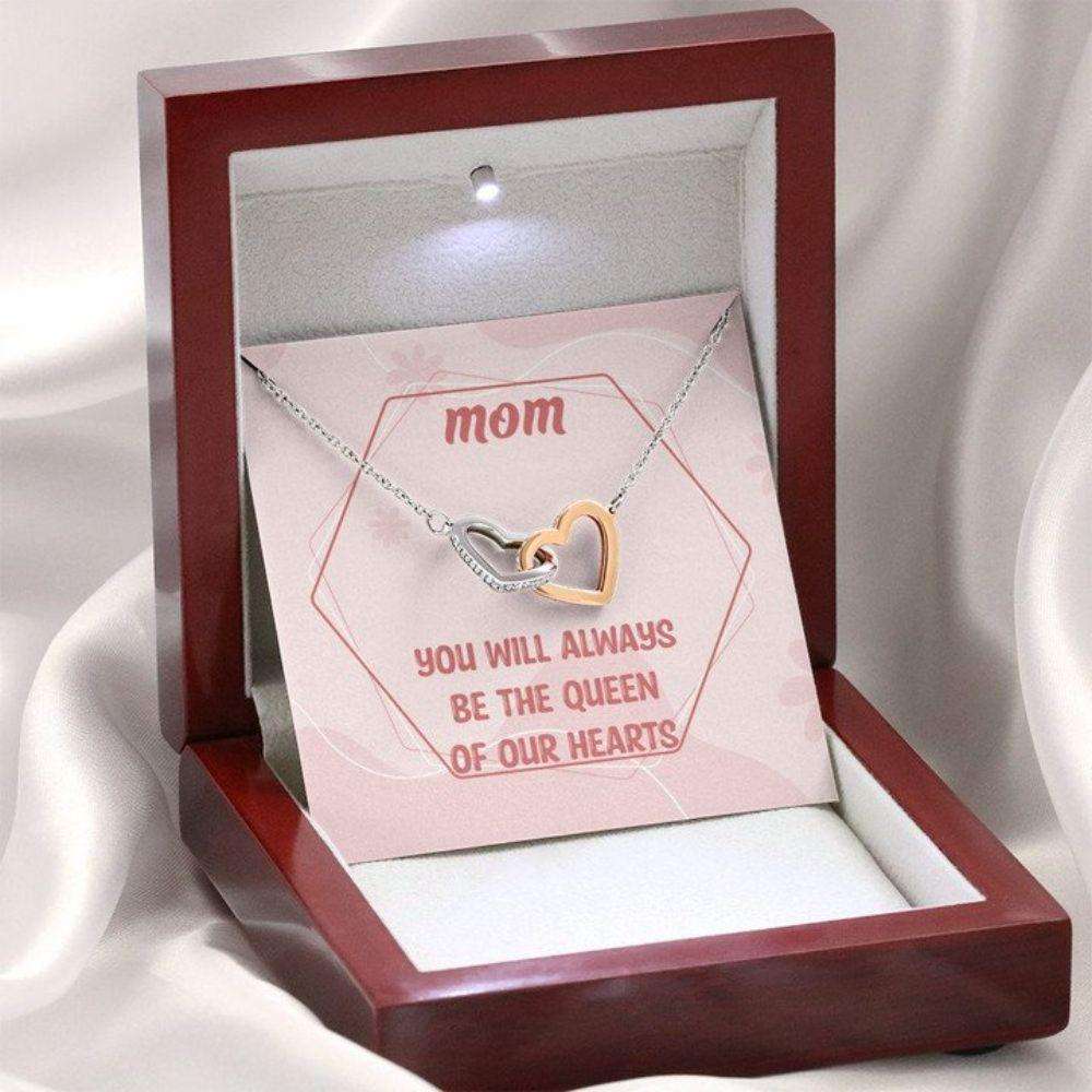 Mom Necklace, Mom You Will Always Be The Queen Of Our Hearts Necklace, Mother’S Day Necklace Gift For Mom Gifts for Mother (Mom) Rakva