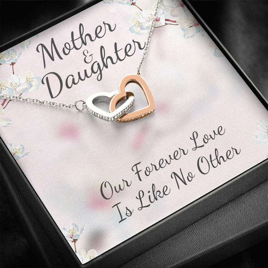 Mom Necklace, Mother And Daughter Like No Other Interlocking Hearts Necklace Gifts For Daughter Rakva