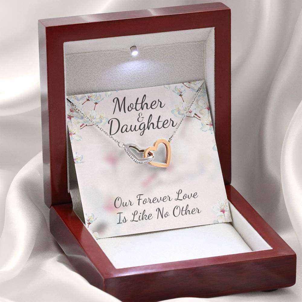 Mom Necklace, Mother And Daughter Like No Other Interlocking Hearts Necklace Gifts For Daughter Rakva