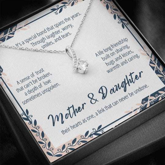 Mom Necklace, Mother And Daughter Their Heart As One Gift For Mom Alluring Beauty Necklace Gifts For Daughter Rakva