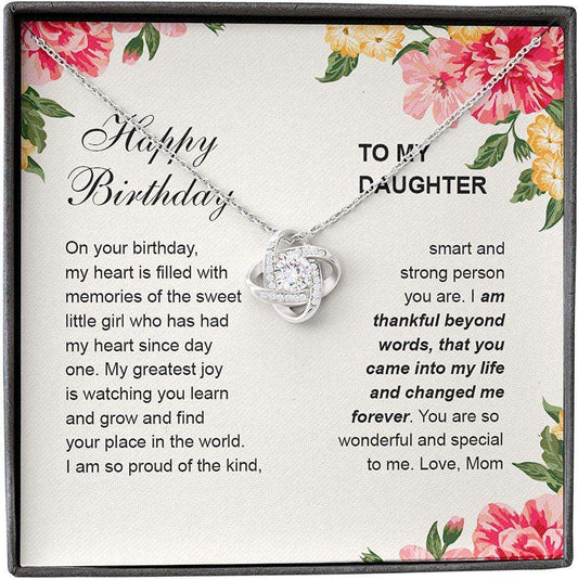 Mom Necklace, Mother Daughter Necklace, Happy Bday Kind Smart Strong Forever Special Love Dughter's Day Rakva