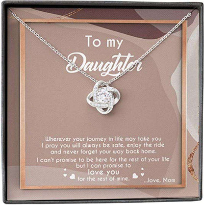 Mom Necklace, Mother Daughter Necklace, Pray Always Safe Enjoy Way Back Home Love, Alluring Mom Gifts Dughter's Day Rakva