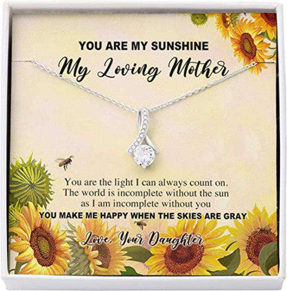 Mom Necklace, Mother Daughter Necklace, Presents For Mom Gifts, Sunshine Incomplete Dughter's Day Rakva