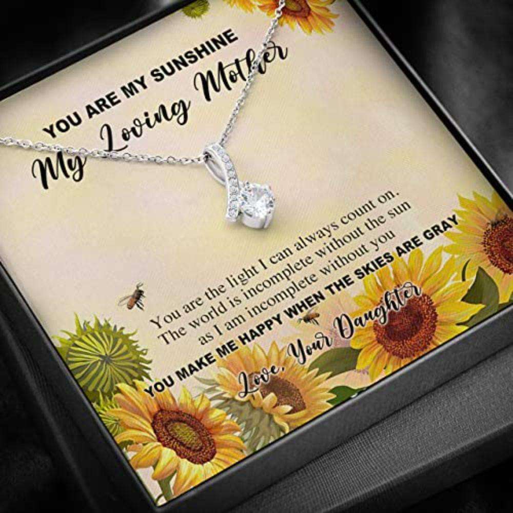 Mom Necklace, Mother Daughter Necklace, Presents For Mom Gifts, Sunshine Incomplete Dughter's Day Rakva